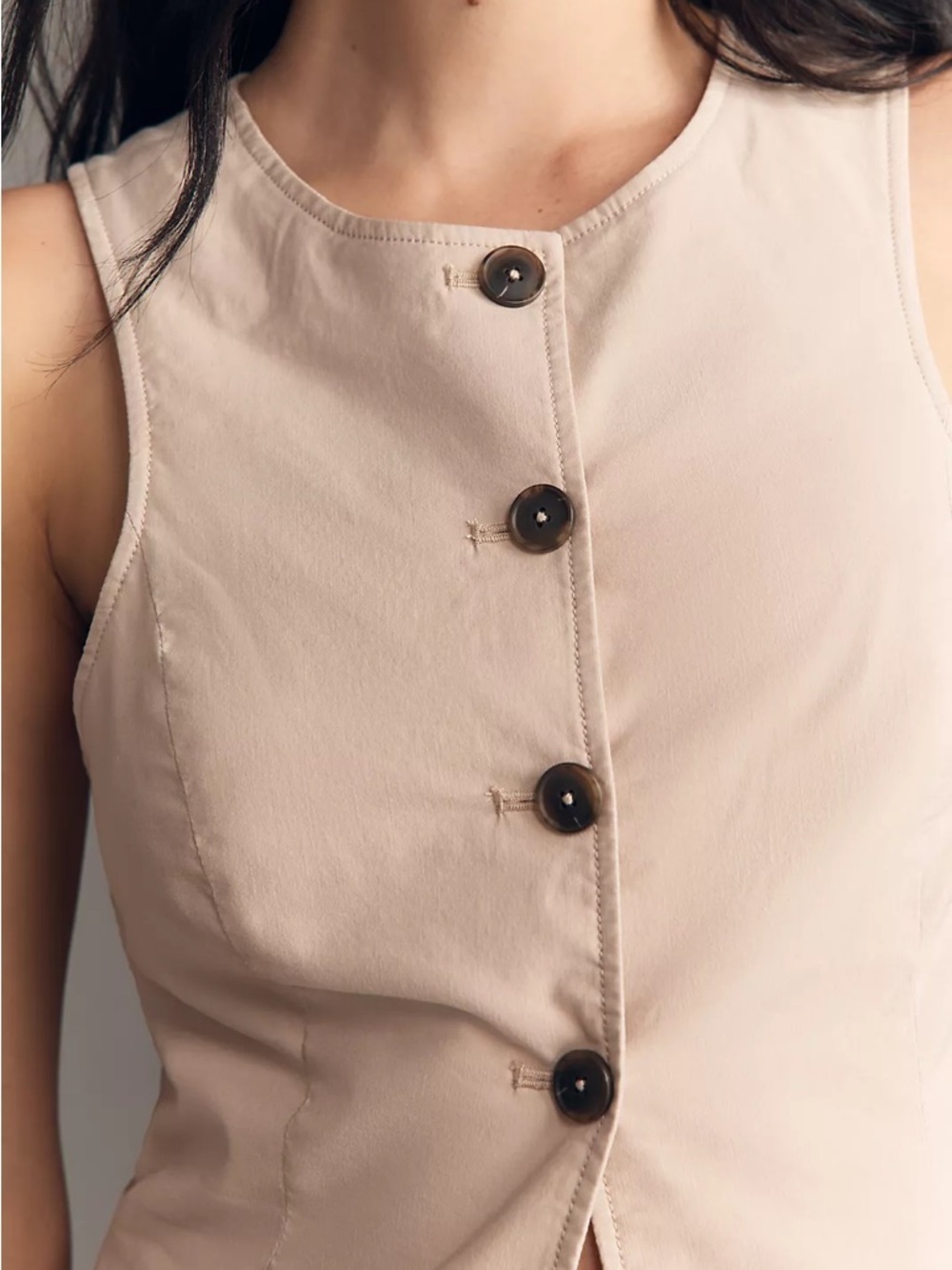 NWT MAEVE Cotton Blend Vest S - Picture 3 of 11